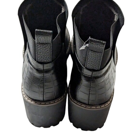 Rampage Sacha Y2K Faux Leather Croc Emboss Chunky Wedge Heel Bootie NWT Size 8.5 - Picture 4 of 10